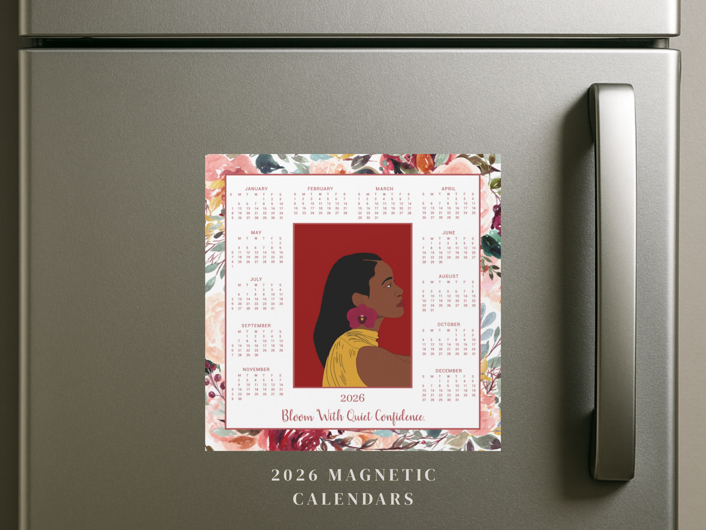 "Orchid Poise" Magnetic Calendar