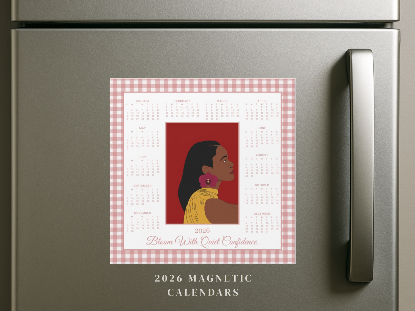 "Orchid Poise" Magnetic Calendar
