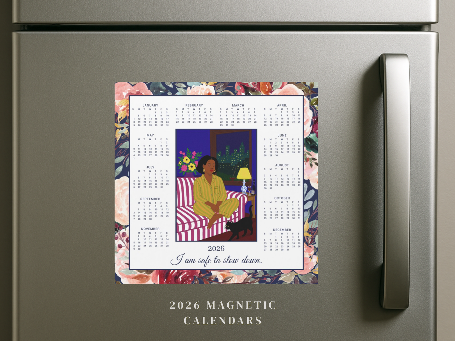 "Hues of Stillness" Magnetic Calendar